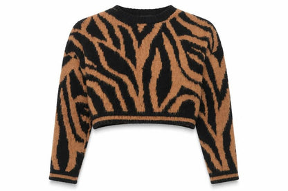 Womens UK Size M PRETTYLITTLETHING Brown Pullover Jumper