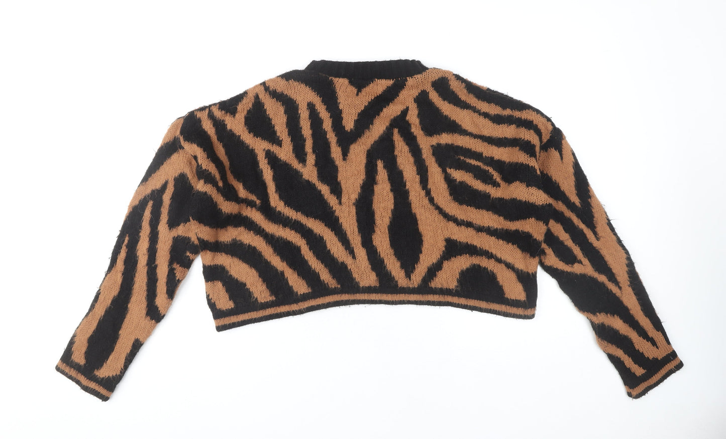 Womens UK Size M PRETTYLITTLETHING Brown Pullover Jumper