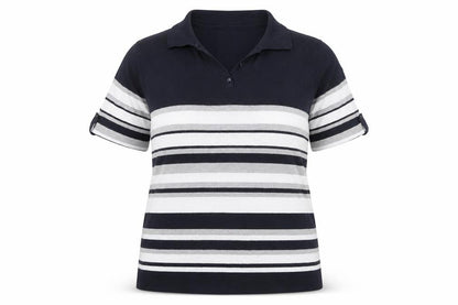 Womens UK Size 16/18 Afibel Multicoloured Basic Polo
