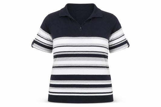 Womens UK Size 16/18 Afibel Multicoloured Basic Polo