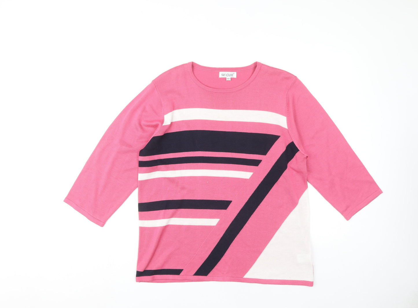 Womens UK Size L Fay Louise Pink Pullover Jumper