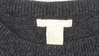 Womens UK Size 12 H&M Black Pullover Jumper