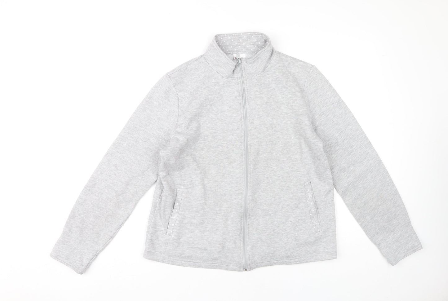 Damart Women’s Grey Full Zip Sweatshirt Size 10/12