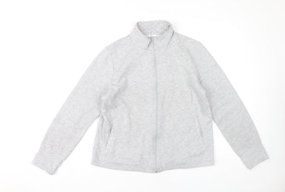 Damart Women’s Grey Full Zip Sweatshirt Size 10/12