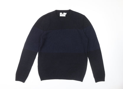 Topman Men's Blue Pullover Jumper, Size S, Crew Neck