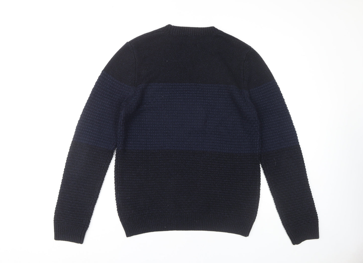 Topman Men's Blue Pullover Jumper, Size S, Crew Neck
