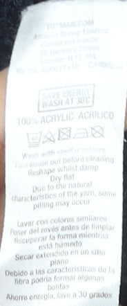 Topman Men's Blue Pullover Jumper, Size S, Crew Neck