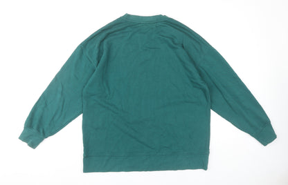 Zara Women's Green Pullover Sweatshirt Size 8