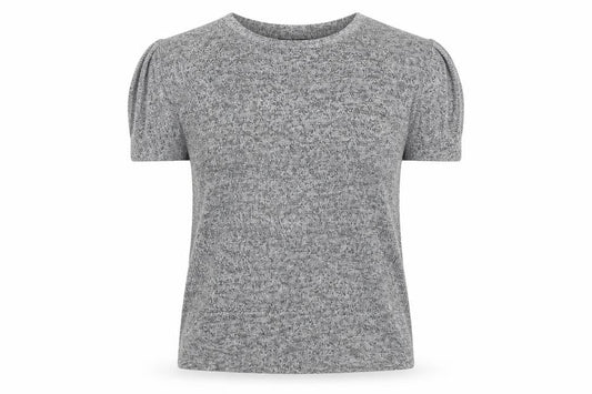 Chic by Jacob Women's Grey Knit T-Shirt XS