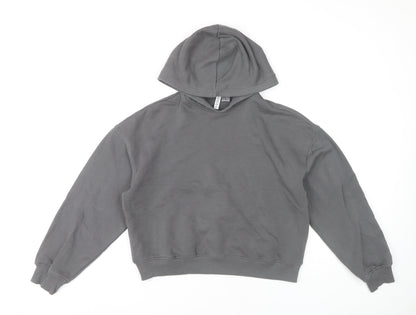 H&M Women’s Grey Pullover Hoodie Size 8