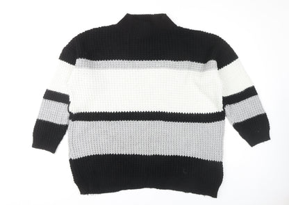 Womens UK Size M PRETTYLITTLETHING Black Pullover Jumper
