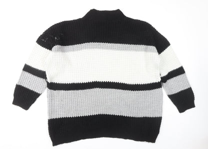 Womens UK Size M PRETTYLITTLETHING Black Pullover Jumper