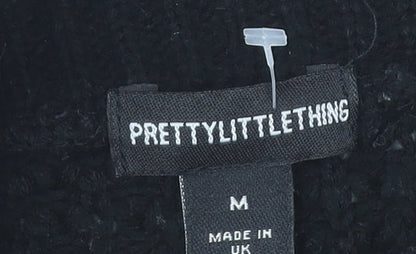 Womens UK Size M PRETTYLITTLETHING Black Pullover Jumper