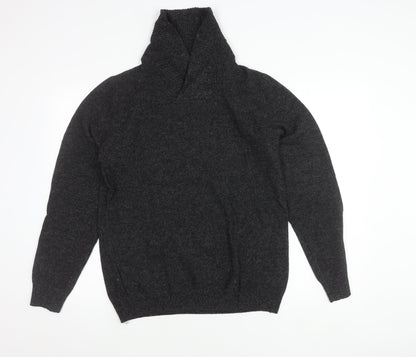 H&M Men’s Grey High Neck Knit Jumper Size M