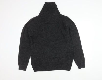 H&M Men’s Grey High Neck Knit Jumper Size M