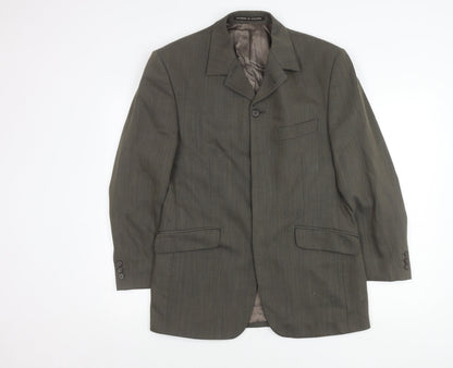 Mens UK Size 38 Jeff Banks Regular Brown Suit Jacket