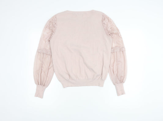 Womens UK Size 12 New Look Pink Pullover Jumper