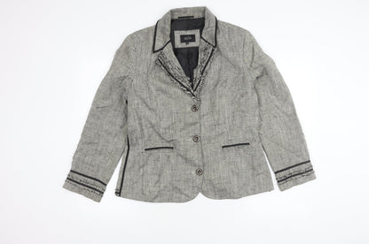 Marks and Spencer Women's Grey Suit Jacket Size 16