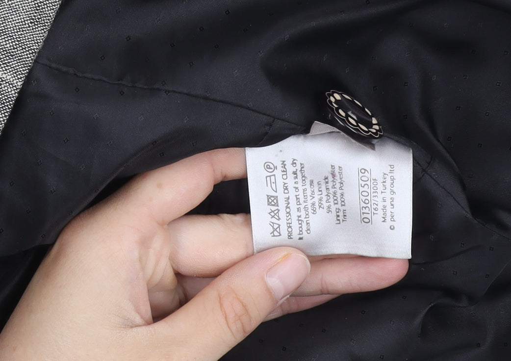 Marks and Spencer Women's Grey Suit Jacket Size 16