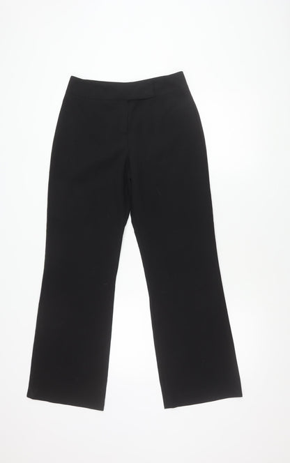 Andrea Mare Women's Black Trousers Size 12 Wool Blend