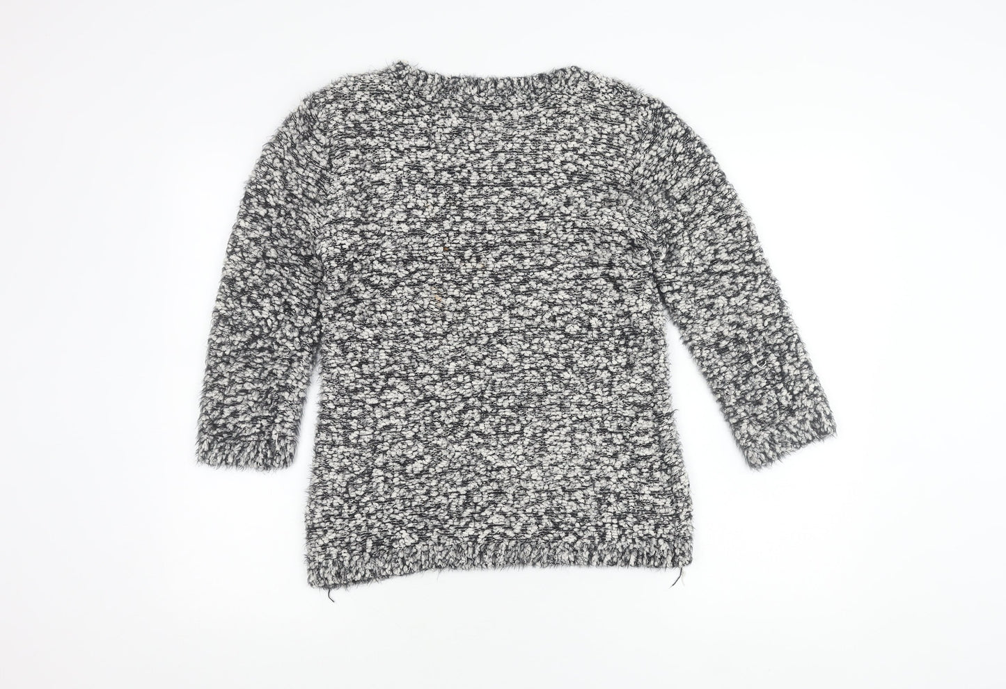 Womens UK Size M BM Collection Grey Pullover Jumper