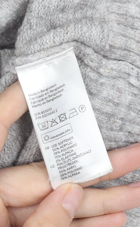 Womens UK Size 14 H&M Grey Pullover Jumper