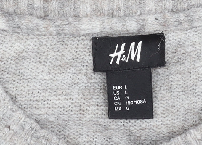 Womens UK Size 14 H&M Grey Pullover Jumper