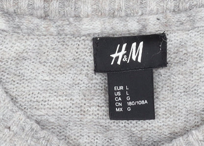 Womens UK Size 14 H&M Grey Pullover Jumper