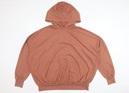 Mens UK Size L NEXT Brown Pullover Hoodie