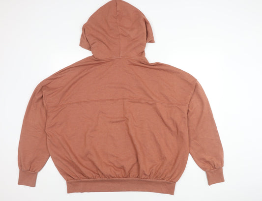 Mens UK Size L NEXT Brown Pullover Hoodie