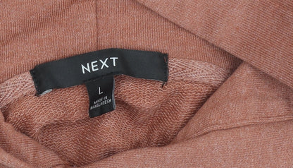 Mens UK Size L NEXT Brown Pullover Hoodie