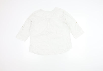 Womens UK Size 14 Faithful & True White  Blouse