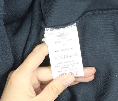 Board Angels Womens Black Fleece Hoodie Size 14