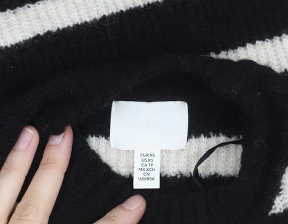 Womens UK Size XS H&M Black Pullover Jumper