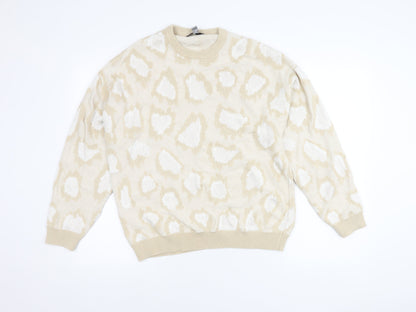 ASOS Design Women's Beige M Animal Print Jumper