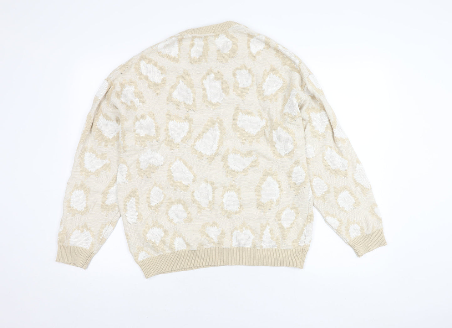 ASOS Design Women's Beige M Animal Print Jumper