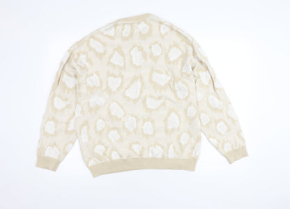 ASOS Design Women's Beige M Animal Print Jumper