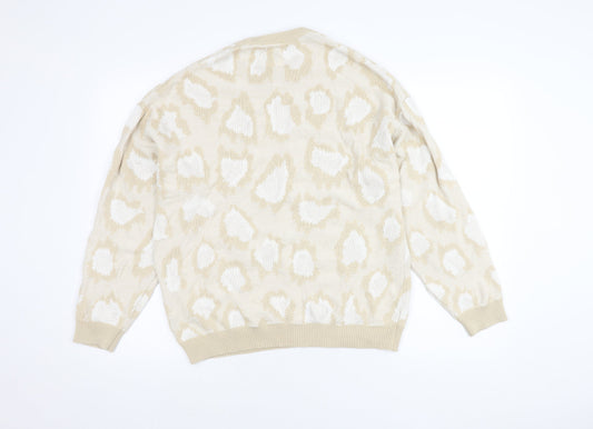 ASOS Design Women's Beige M Animal Print Jumper