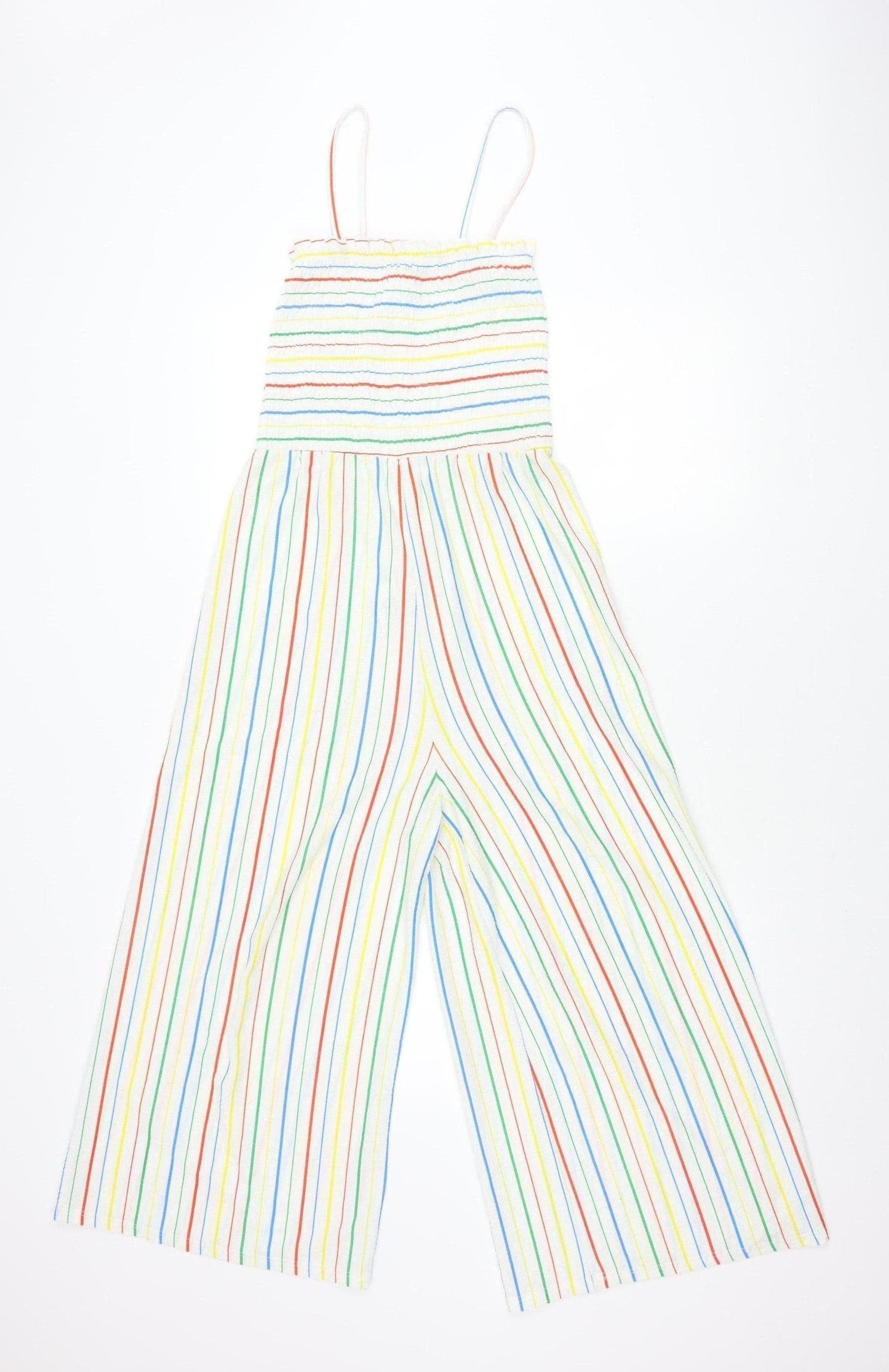 Topshop Women’s Multicoloured Striped Jumpsuit, Size 8, Casual Summer