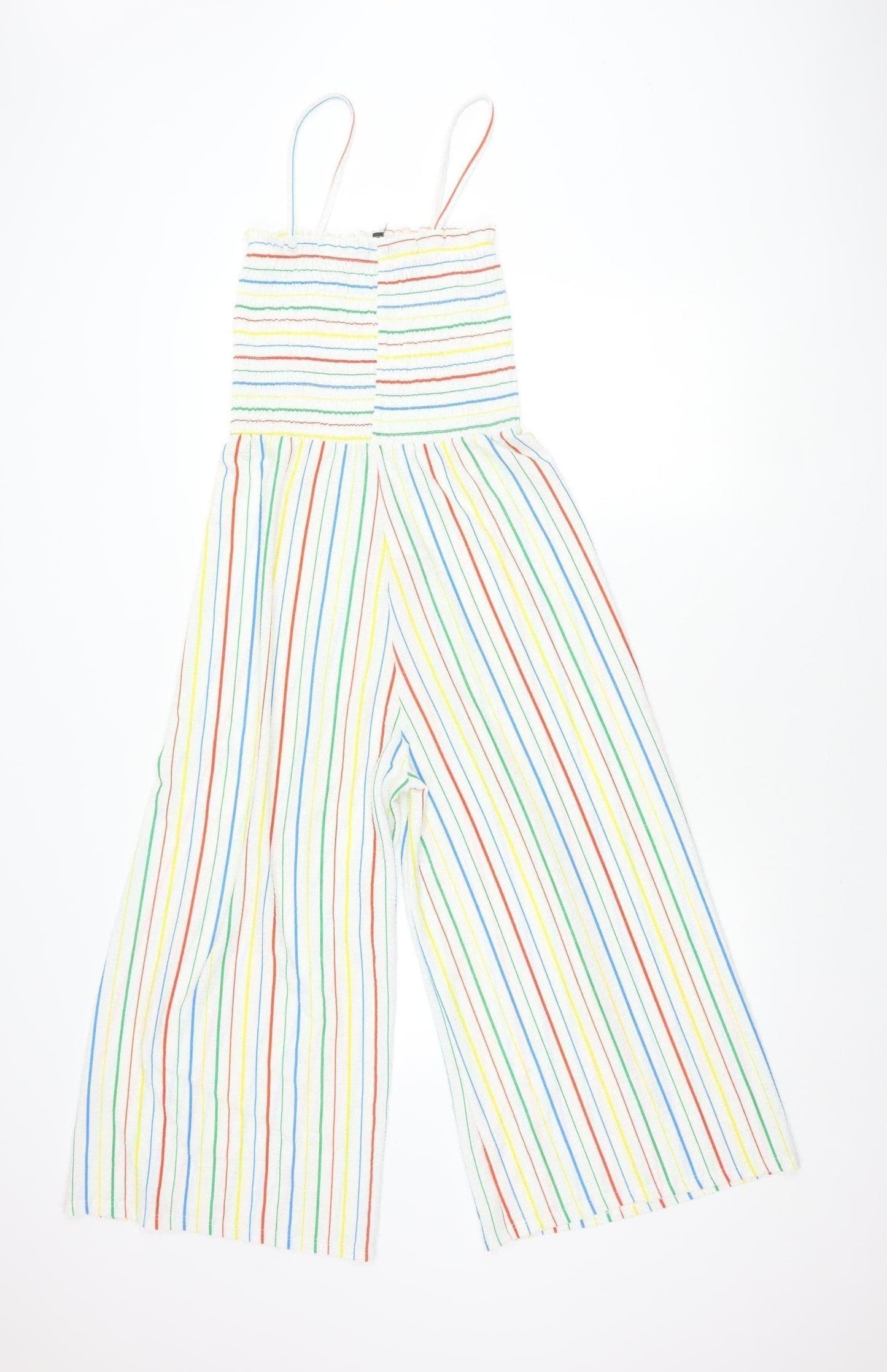 Topshop Women’s Multicoloured Striped Jumpsuit, Size 8, Casual Summer
