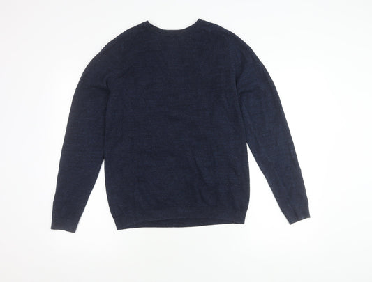 Next Men's Blue Crew Neck Pullover Jumper S