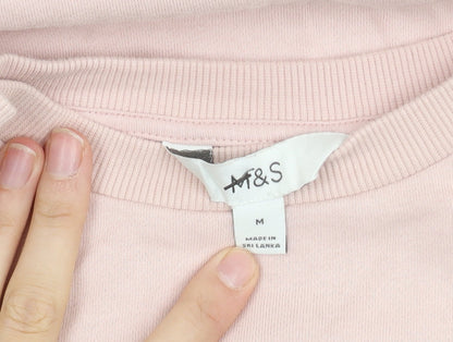 Womens UK Size M Marks and Spencer Pink Pullover Sweatshirt