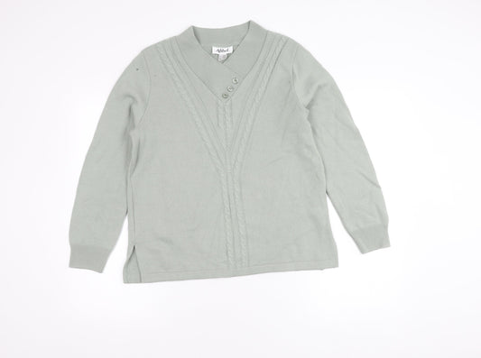 Womens UK Size 14 Afibel Grey Pullover Jumper