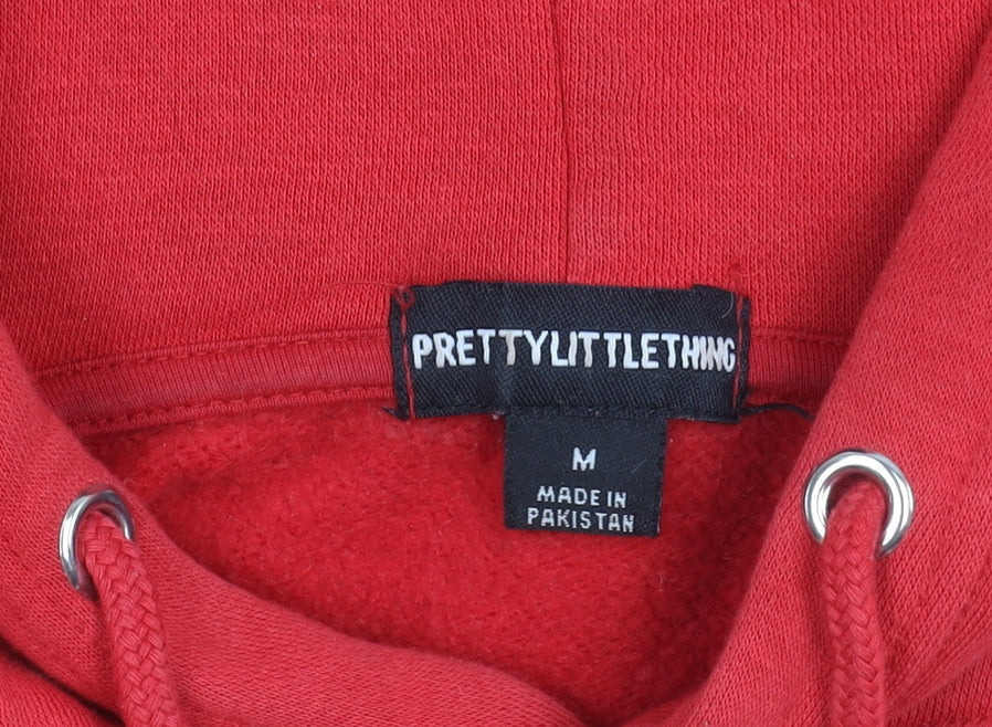 PrettyLittleThing Red Women's Pullover Hoodie - M