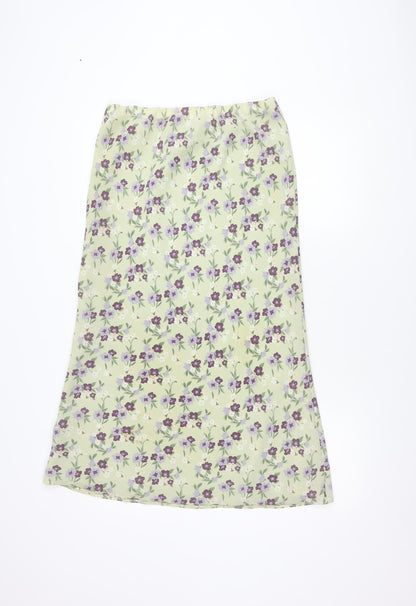 Isabelle Women's Green Floral Skirt, Size 14, Good Condition