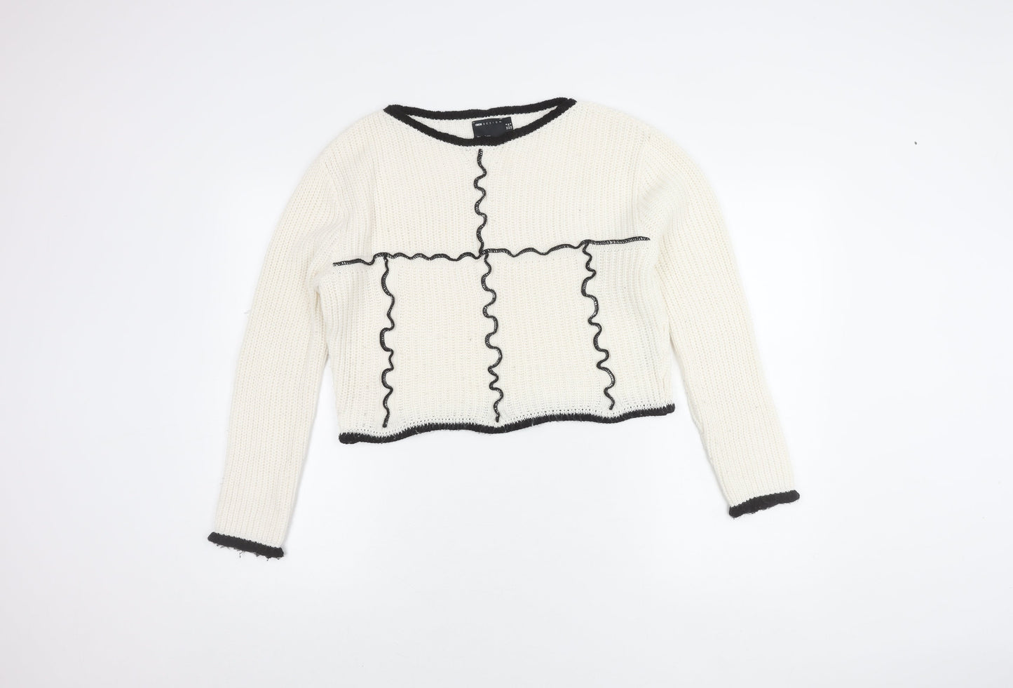 Womens UK Size 8 ASOS White Pullover Jumper