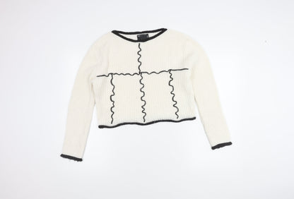 Womens UK Size 8 ASOS White Pullover Jumper