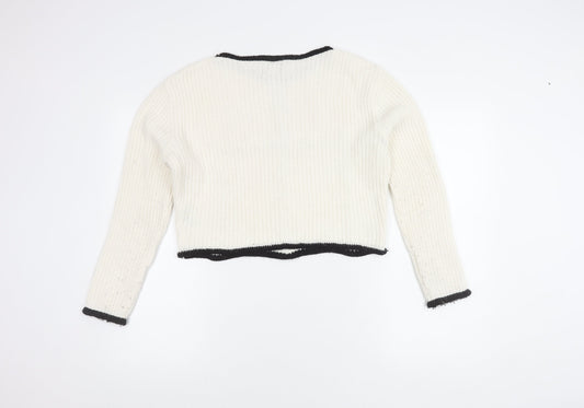 Womens UK Size 8 ASOS White Pullover Jumper