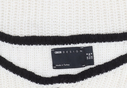 Womens UK Size 8 ASOS White Pullover Jumper