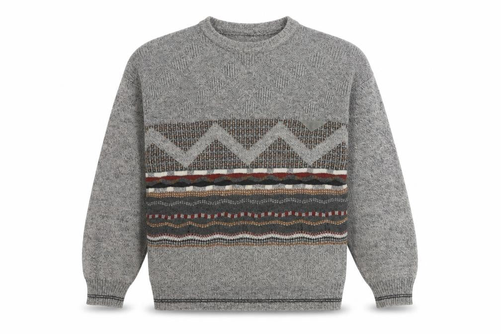 Mens UK Size M C&A Grey Pullover Jumper